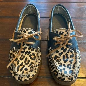 Leopard Sperry Shoes